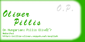 oliver pillis business card